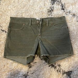 Gap olive green corduroy shorts.